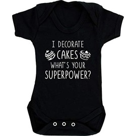 Hippowarehouse I decorate cakes what's your superpower? baby vest bodysuit (short sleeve) boys girls