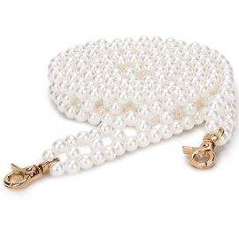 Heveer Pearl Bag Chain 120 cm Bag Chain Carry Strap Chain with Lobster Ring Bag Chains Replacement Accessory for Women
