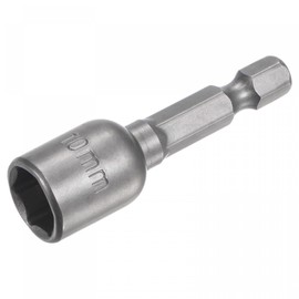sourcing map Quick-Change Nut Driver Bit, 1/4" Hex Shank 10mm Magnetic Nut Setter Drill Bits, 1.89" Length, Metric
