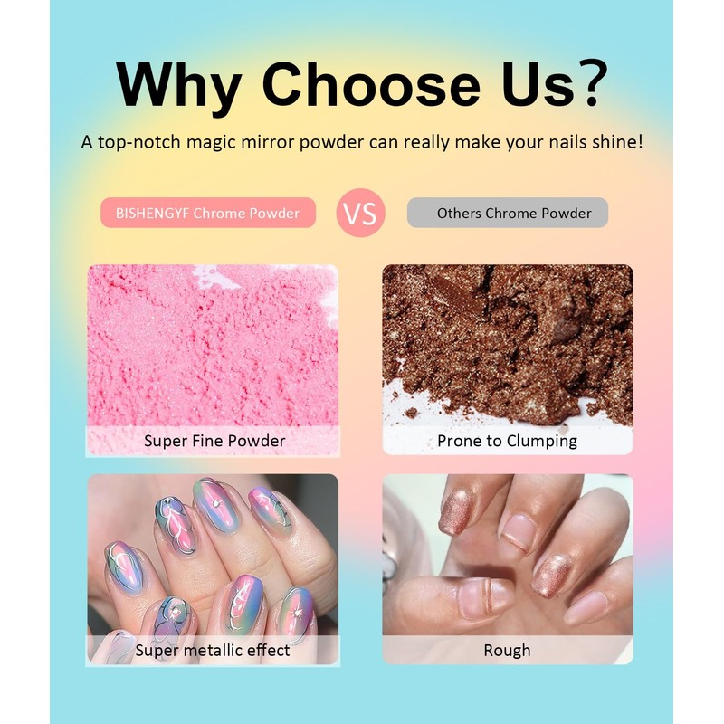 Chrome Nail Powder for Salon Nail
