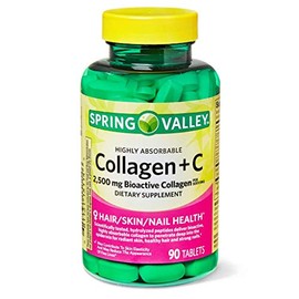 Spring Valley Highly Absorbable Collagen + VIT C 90 ct (Pack of 1)