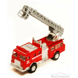 Showcasts Fire Engine, Red - Showcasts 9921/4D - 4.75 Inch Scale Diecast Model Replica