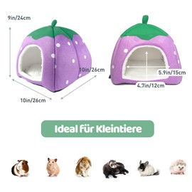 Dyrdekly Guinea Pig Bed Cave Cosy Rabbit Bed Warm Guinea Pig Cuddly Cave House Accessories for Hamster Ferret Hedgehog Chinchilla