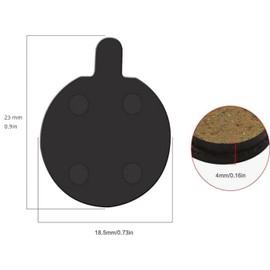 2 Pairs Resin Semi Metallic Bike Disc Brake Pads, 4mm Thickness Semi-Metallic Brake Pad Replacement for Zoom DB280 DB350 DB450, Mountain Road Bike Cycling Bicycle MTB Organic Resin Disc Brake Pad