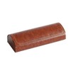 Healifty Brown Leather Eyeglass Hard Case