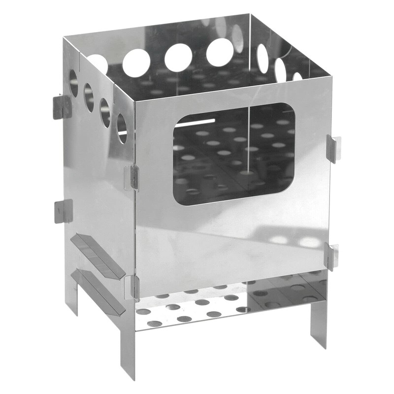 4BIG.fun Hobo Stove Camping Stove Wood Stove Stainless Steel Foldable