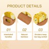 sourcing map 2 Pcs Tea Bag Organizer, 3 Compartments Pine