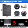 Matte Black Shower Head with Filters 12" Rain Shower Head