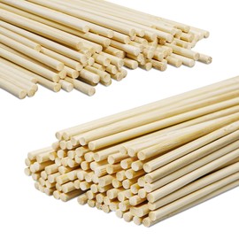 Bliceon Pack of 90 Wooden Sticks for Crafts, Round, Diameter 5 mm x 30 cm for Crafts, Model Making, DIY Projects and Creative Decoration Ideas, Natural Wooden Sticks for Craftsmen and Hobby Craftsmen