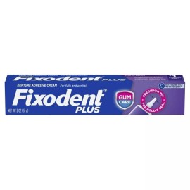 Fixodent Plus Denture Adhesive Cream 2 oz, helps seal out food