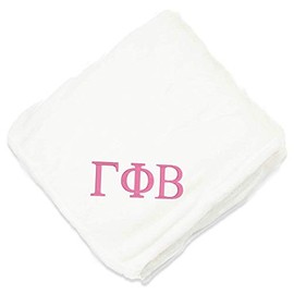 Go Greek Chic Gamma Phi Beta Embroidered Plush Throw Blanket
