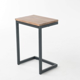 Christopher Knight Home Bayrain Outdoor Firwood C Shaped Table, Antique Finish