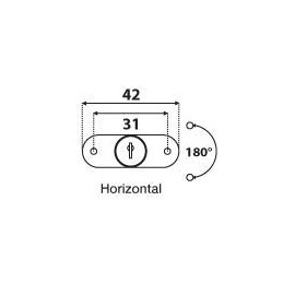 Desk Lock with 2 Keys – Double Wing Horizontal – Mastered M18 – 40mm Peg