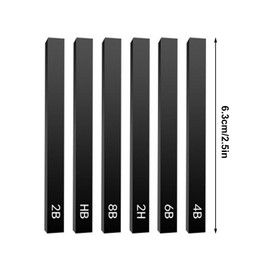 6 Pieces Graphite Material Sticks Square Compressed Charcoal Stick Charcoal Pencils Drawing Pencils Set Artist Sketch Charcoal for DIY Drawing Crafts, Sketching, Shading, Beginners and Artists