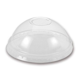 Shimojima 004525011 Hako Clear Cup Dome Lids for 12 oz with Hole 85 x 36mm Diameter, 50 Count