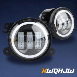 XWQHJW Pair Bumper LED Fog Lights Fit For Jeep Patriot 2007 2008 2009 2010-2016 2017
