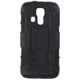 Asmyna Faceplate - Carcasa rígida de plástico para Kyocera Hydro Icon C6730, Negro/Negro