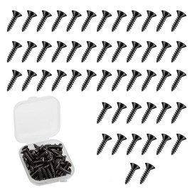 Pack of 50 Guitar Bass Pickguard Screws Pickguard Screws Bass Pickguard Screw Set (Black)