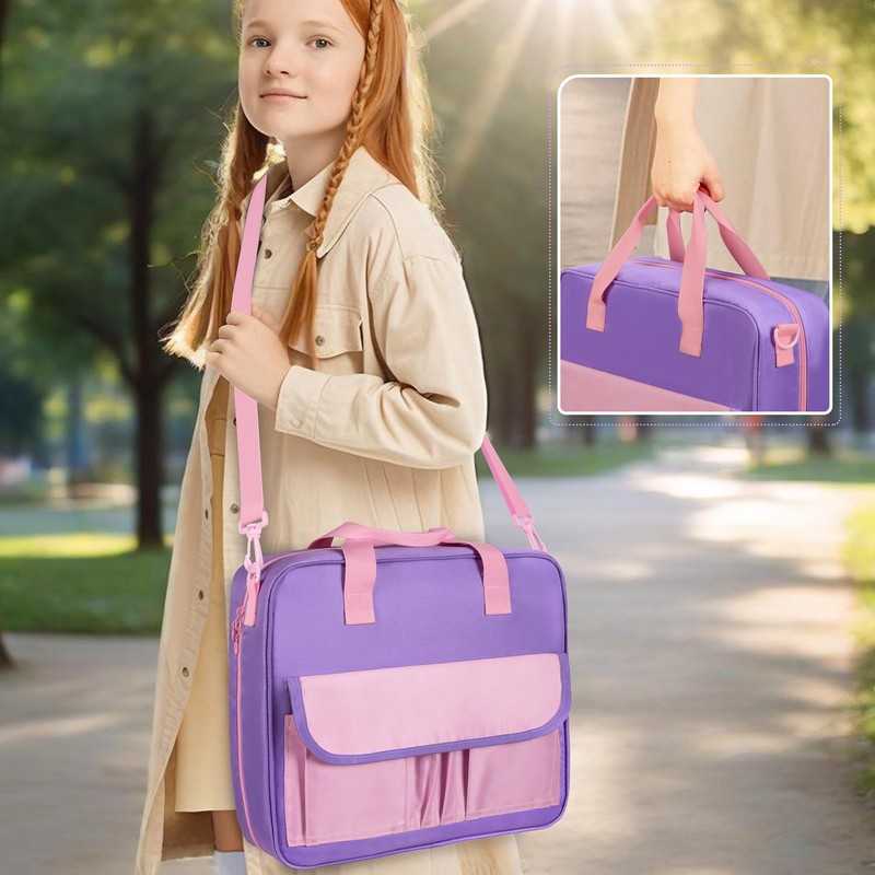 YARWO Zipper Binder Bag for Boys and Girls, 3 Ring