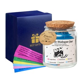 Film-Dialog in einem Glas, Glas Segen für Filmliebhaber Geschenke mit 90Pcs klassische Film-Dialoge, Geschenke für Frauen, Graduierung Geschenk, Geburtstagsgeschenk, Gebet Glas(Movie Line Jar)
