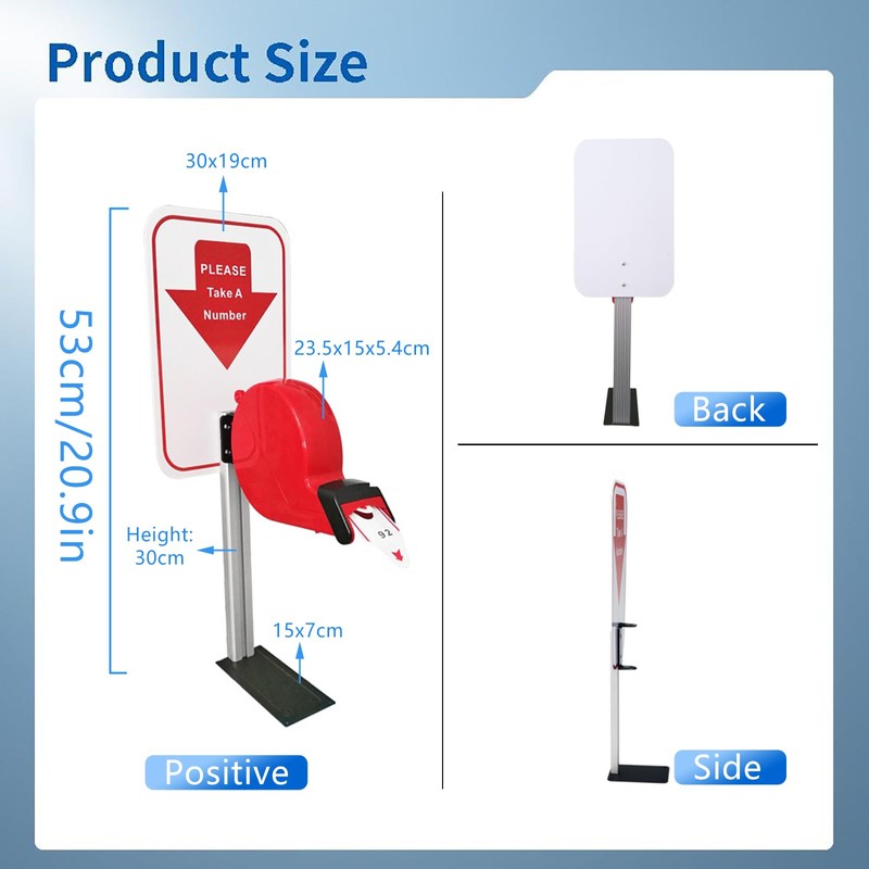 Take a Number System Ticket Machine Ticket Dispenser with Stand