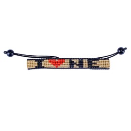 I Love Nebraska Beaded Bracelet – Handcrafted & Adjustable