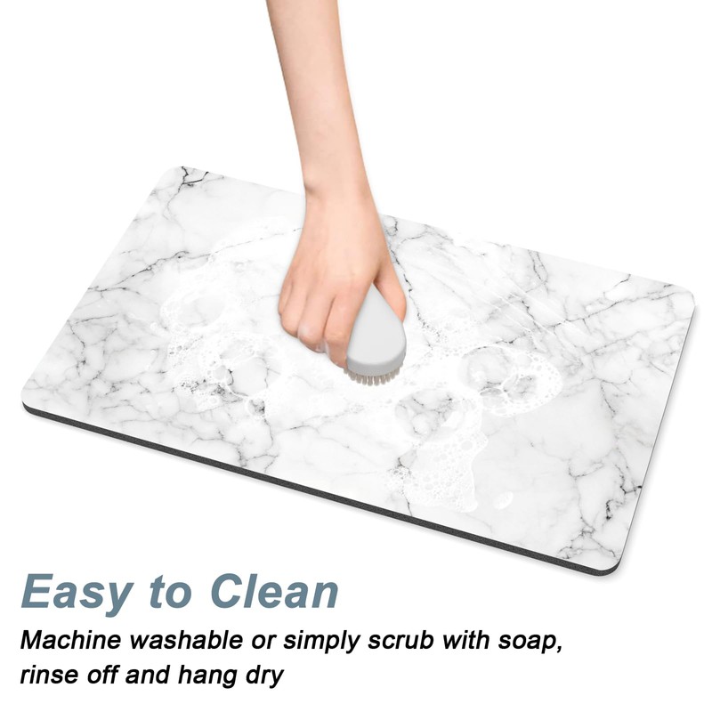 Rnivvi Coffee Mat, 12" x 19" Cute Marble Style Coffee
