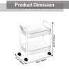 Melody House 2-Tier Utility Rolling Cart Storage Organizer Sofa Side
