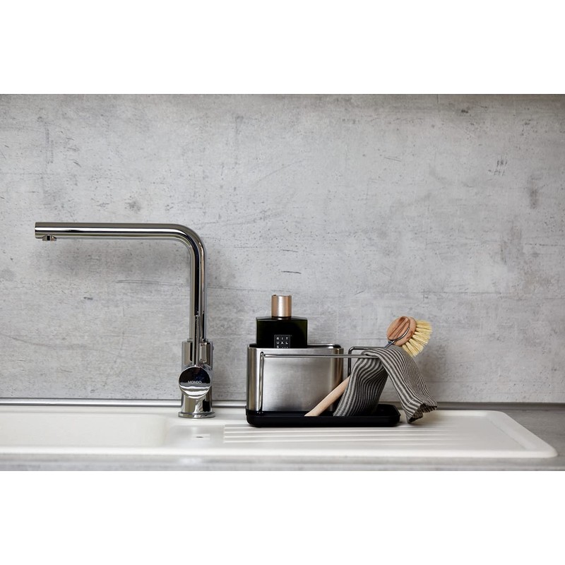 Wenko Organiser Stainless Steel Orio Drainer Sink Caddy, Silver matt,