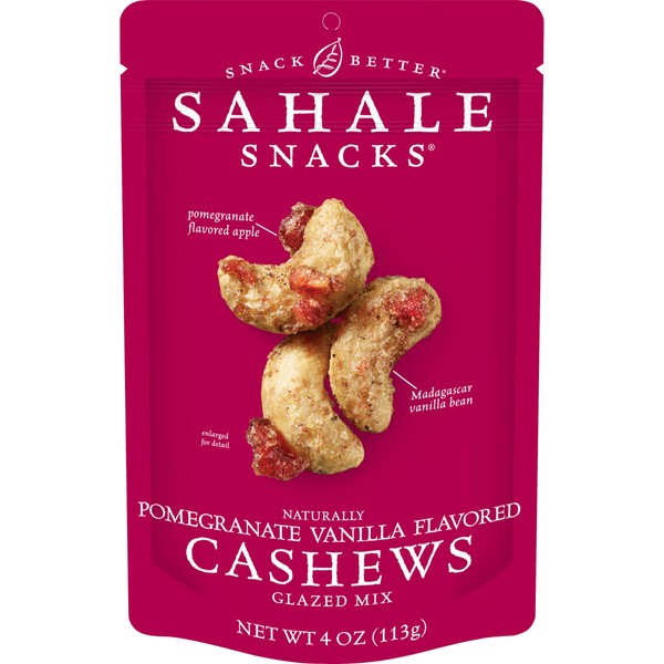 Sahale Snacks Pomegranate Vanilla Cashews Glazed Mix, 4 Ounces