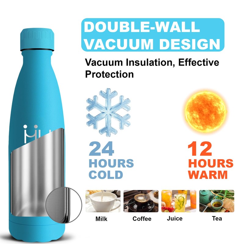Grsta Stainless Steel Drinking Bottle, 0.5 Litres, BPA-Free, Children's Drinking