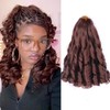 Flyroseing 8 Pcs Curly Braiding Hair, Synthetic Bouncy Cooper French