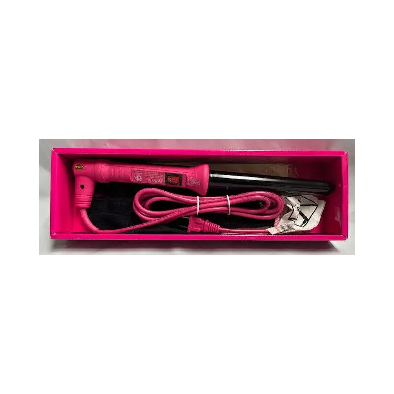 BEBELLA 1 PIECE 18-25MM CLIPLESS CURLING IRON MEDIUM (PINK 18-25MM)NWB