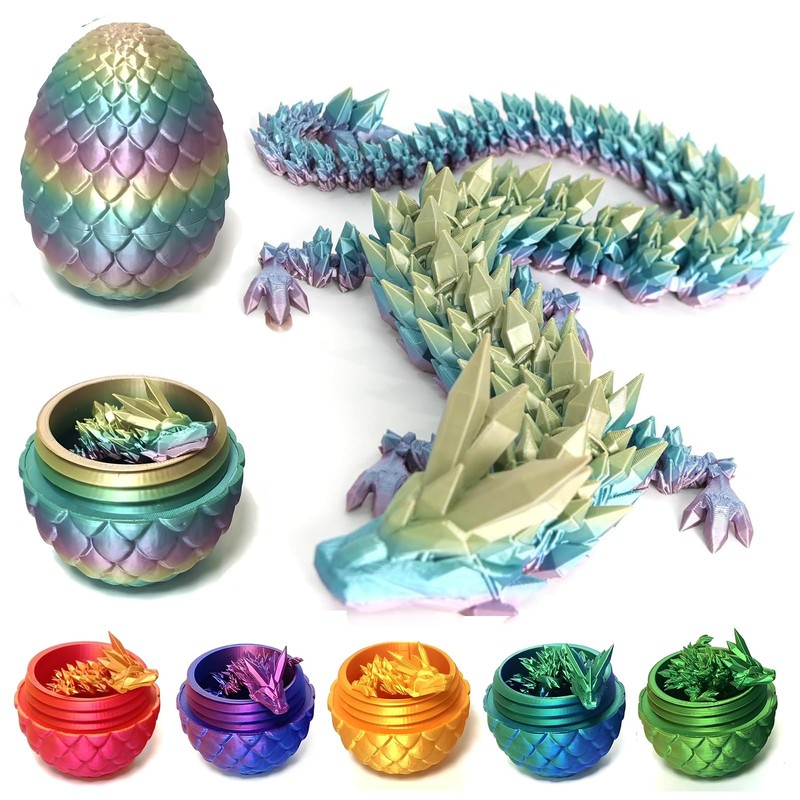 Claofoc 3D Printed Dragon Egg Mysterious Dragon Eggs with Dragon