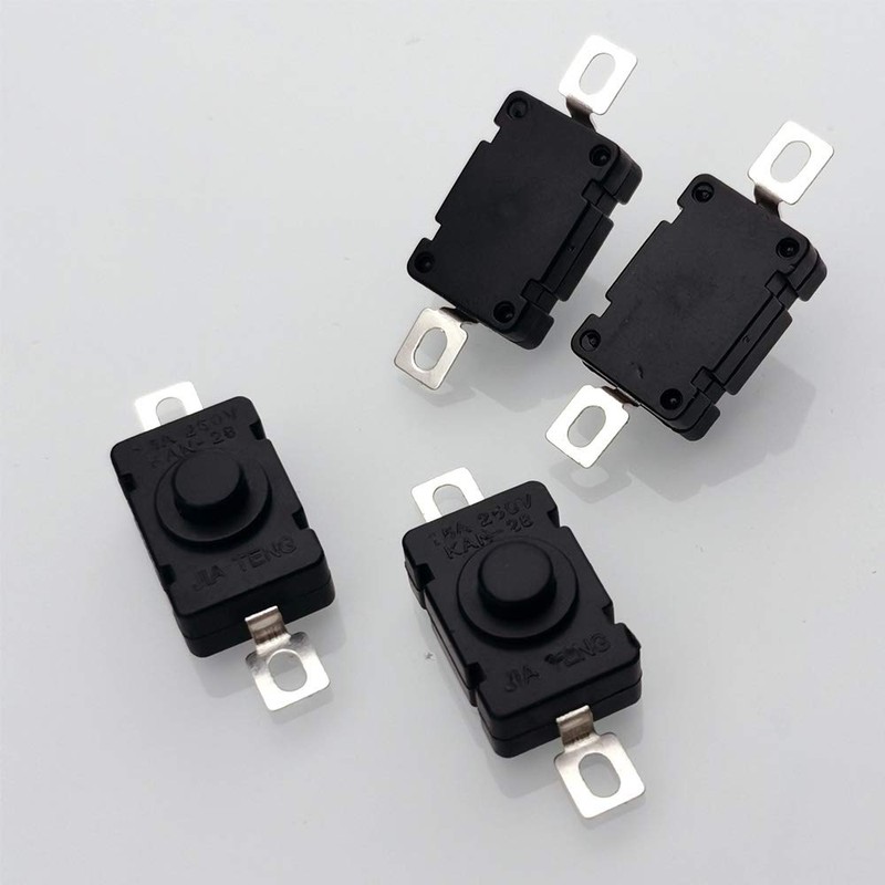 Gebildet 20Pcs Self-Lock Push Button Switch KAN-28 for Flashlight SMD