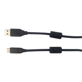 MULTICOMP MC002480 USB Cable, with Ferrite Beads, USB Type A Plug, USB Type C Plug, 2 m, 6.6 ft, USB 3.0, Black