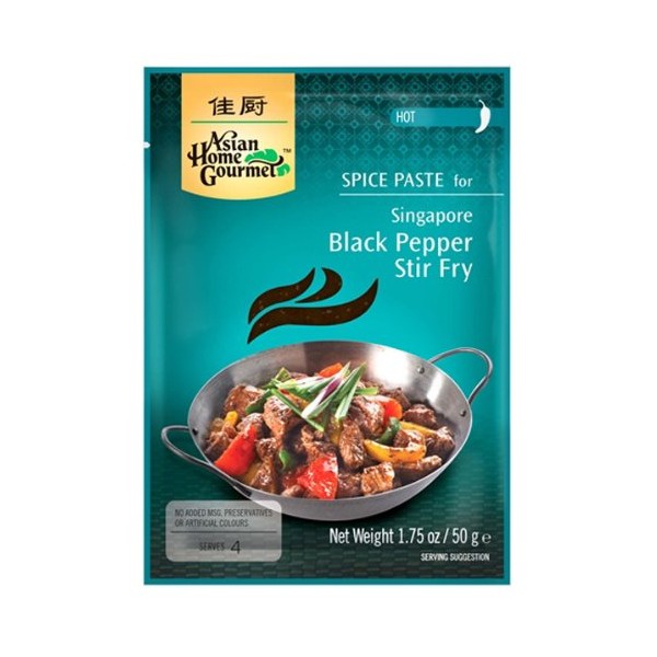 Asian Home Gourmet, Ssnng Stirfry Sngpr Black Pp, 1.75-Ounce (12 Pack)