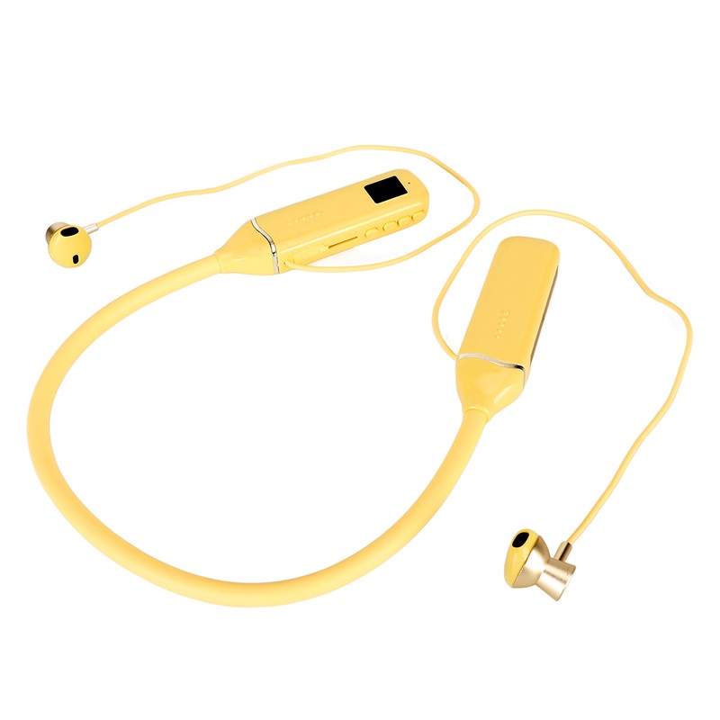 Bluetooth Neckband Headphone LED Power Display Memory Card Playback Magnetic