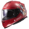 LS2 Helmets Assault Full Face Motorcycle Helmet W/SunShield (Matte Chili