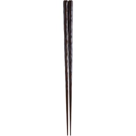 Kawai Hashifuku 118765 Edo Karaki Chopsticks Ran Carving Black Size: Approx. 9.1 inches (23 cm)