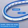 Flexible Curve Ruler Plastic Blue White Curve Flex Design Ruler