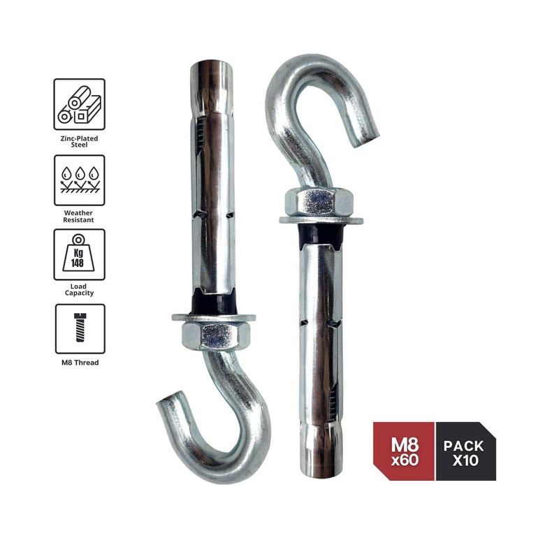 DOJA Industrial | Expansion Anchor Hook Bolt | M8-60 |