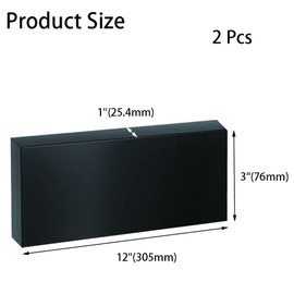 High-Density Polyethylene (HDPE) Plastic Block 1" Thick - 3" x 12" HDPE Plastic Sheet for Machining,Home Improvements,DIY Projects(Black PE Sheet 2 PCS)