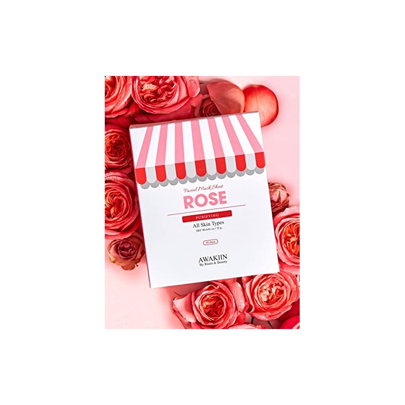 AWAKIIN Rose Face Mask (10 Sheets)