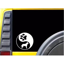 EZSTIK Yin Yang Malinois L426 6" dog Schutzhund Sticker decal