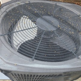 Air Conditioner Covers for Outside Units Central Ac Cover Leaf Guard Heavy Duty Mesh AC Defender for Outdoor Square Units, All Season Black ( 40 X 40 Inch Mesh)