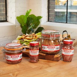 Merro Anchovy Fillets in Sunflower Oil 24 oz Jar – Imported Italian Hand-Packed Anchovies, Firm Meaty Fillets in Resealable Jar for Caesar Salad, Bagna Cauda, Pizza & Pasta