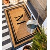 First Impressions Markham Border Double Door, Doormat, Monogrammed M, X-Large