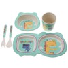5 pcs set Eco friendly Bamboo Fiber Cartoon Children Tableware