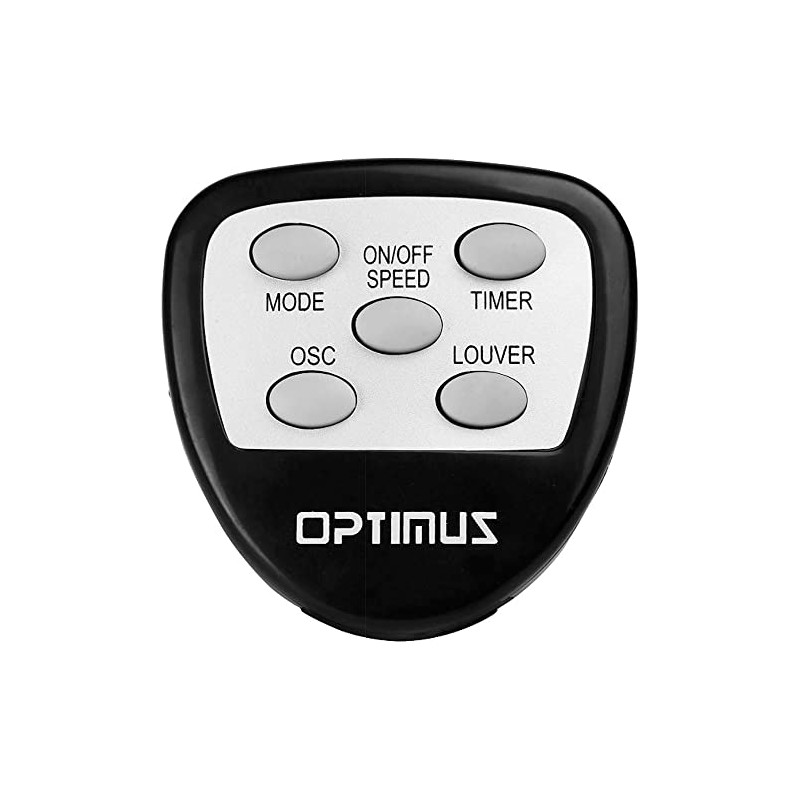 Optimus F-7508 14" Louver Rotating Oscillating Pedestal Air Circulator, Remote,